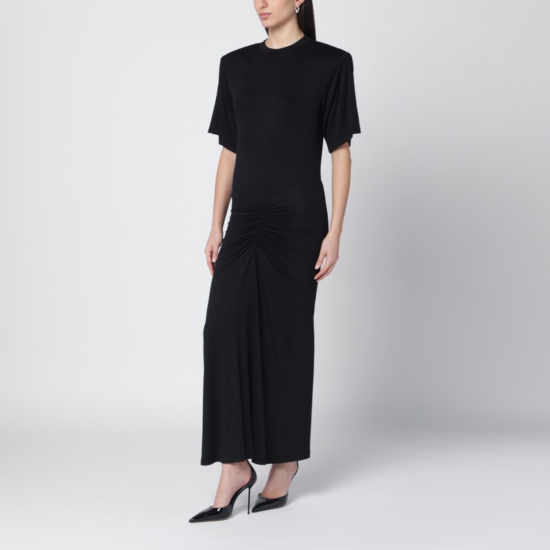 Black Lennox midi dress