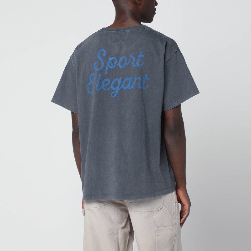 Gallery Dept. Black Team Dept Vintageeffect Tshirt In Black