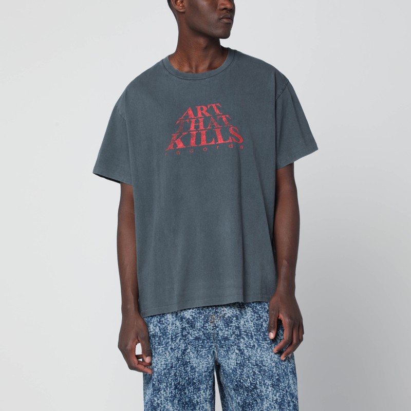 Gallery Dept. Black The Force Logo Vintage-effect T-shirt In Black