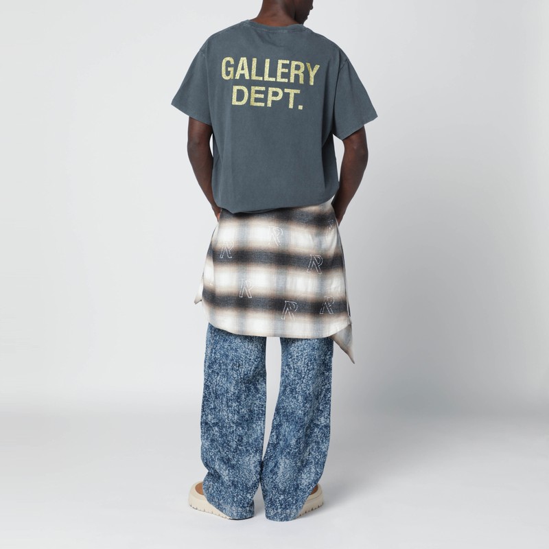 Gallery Dept. Black The Force Logo Vintage-effect T-shirt In Black