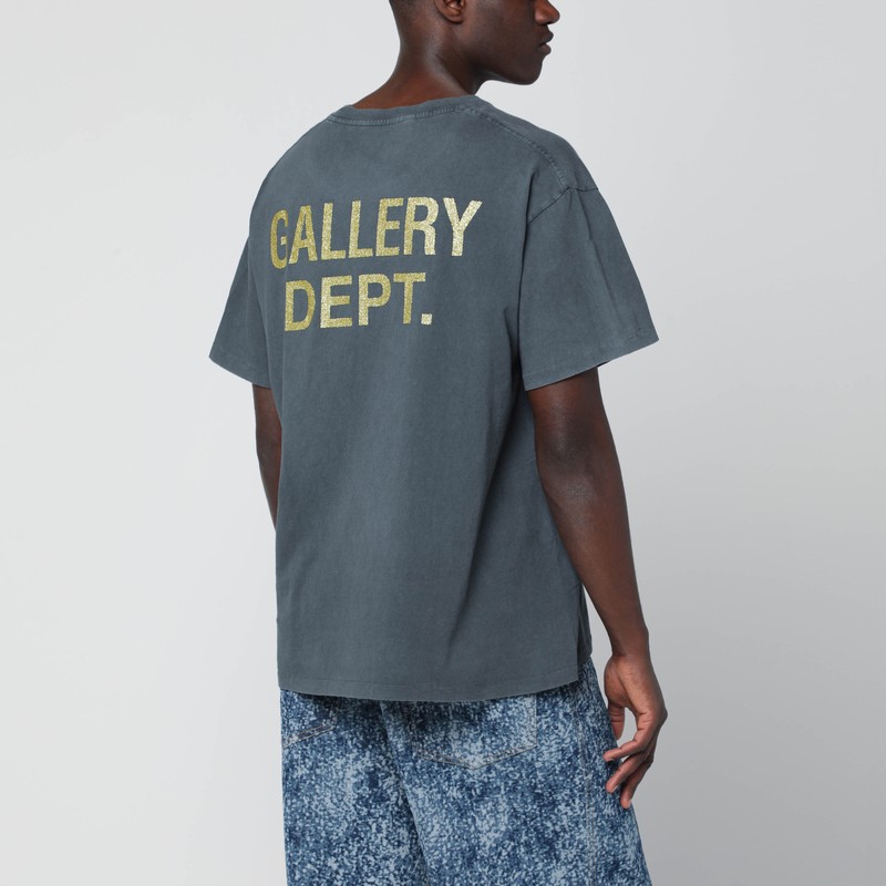 Gallery Dept. Black The Force Logo Vintage-effect T-shirt In Black