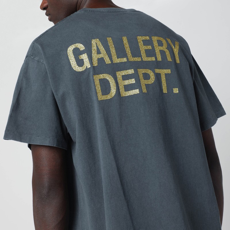 Gallery Dept. Black The Force Logo Vintage-effect T-shirt In Black