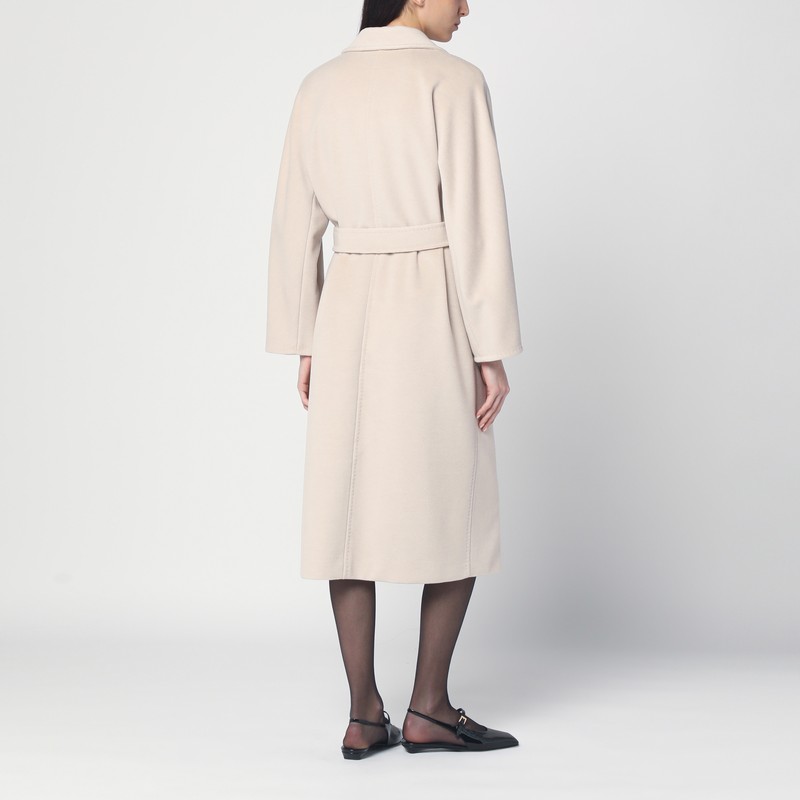 Max Mara Women's Beige Double-breasted Coat In Blue