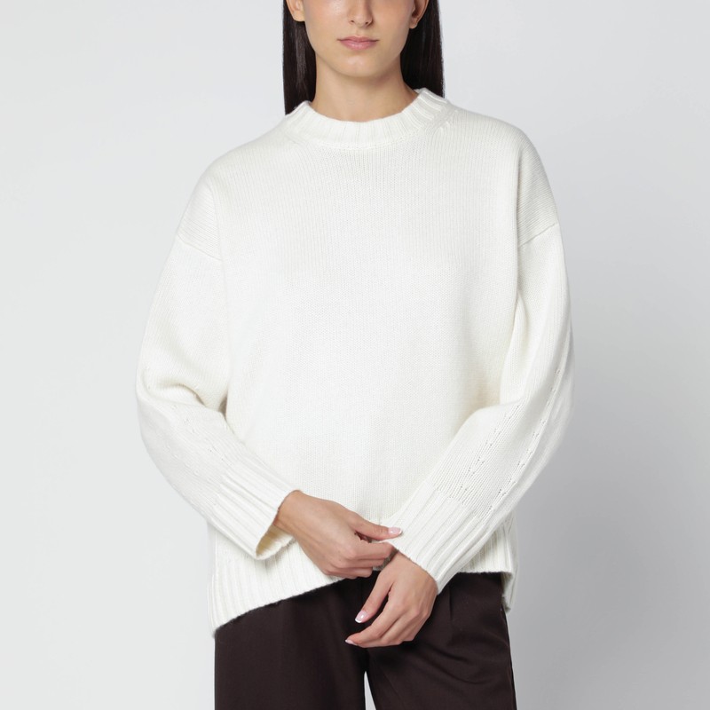Loulou De Saison Ivory Cashmere Sweater In White