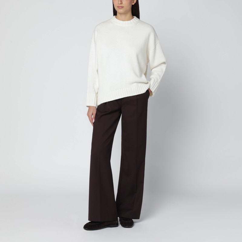 Loulou De Saison Ivory Cashmere Sweater In White