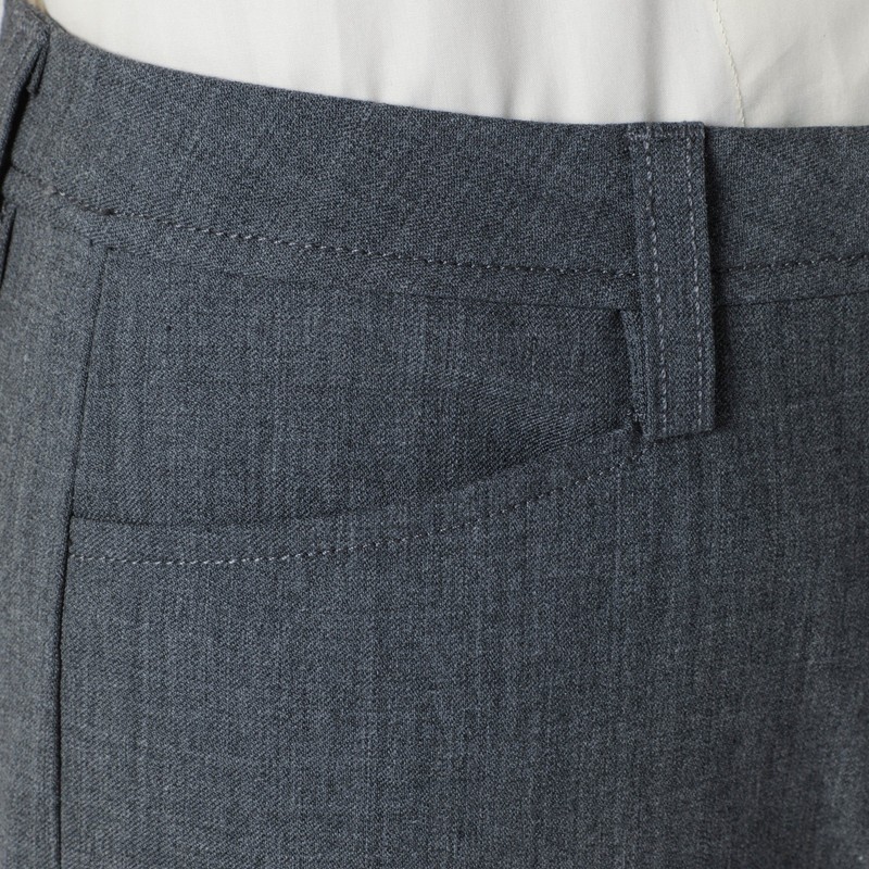The Latest Thelatest Grey Wool-blend Trousers In Gray