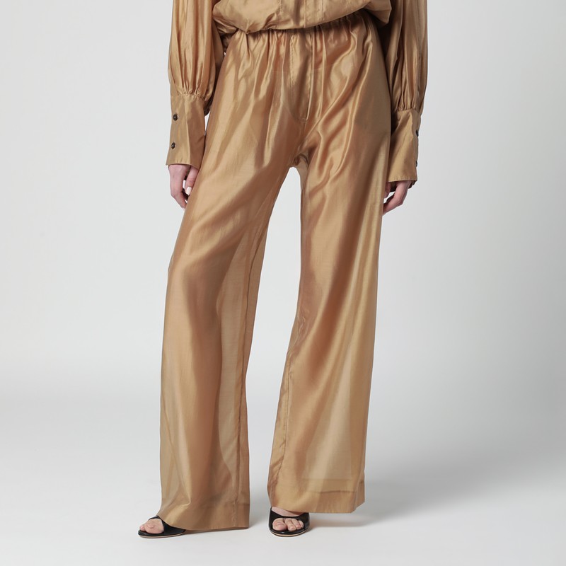 Nude lightweight muslin Dora trousers
