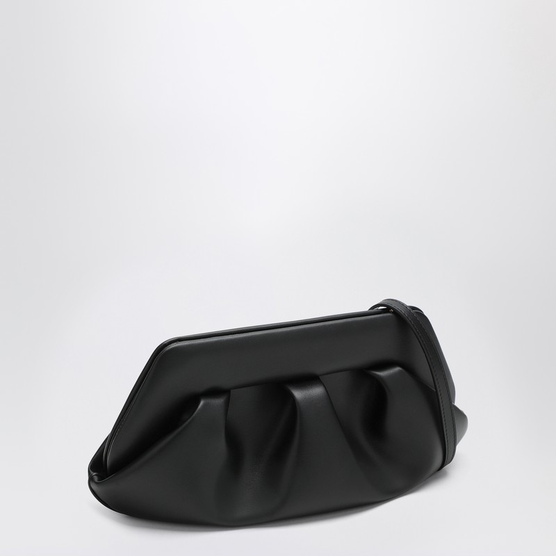 Themoirè Large Emera Clutch Black In Black