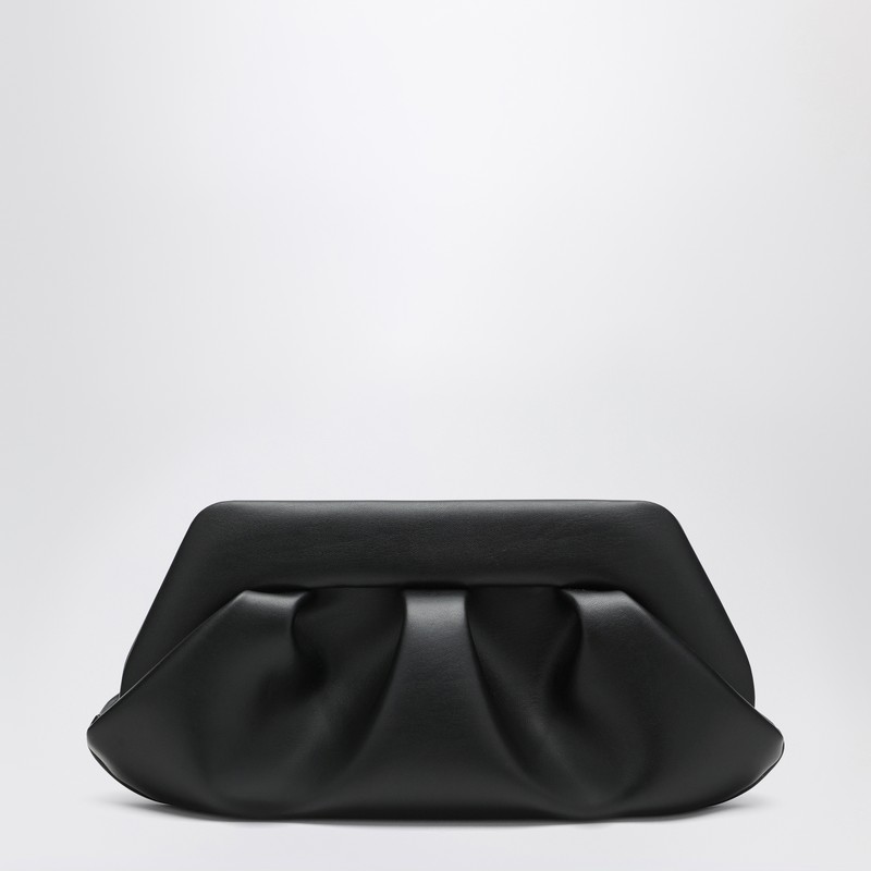 Themoirè Large Emera Clutch Black In Black