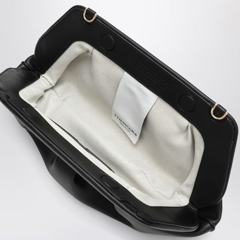 Themoirè Large Emera Clutch Black In Black