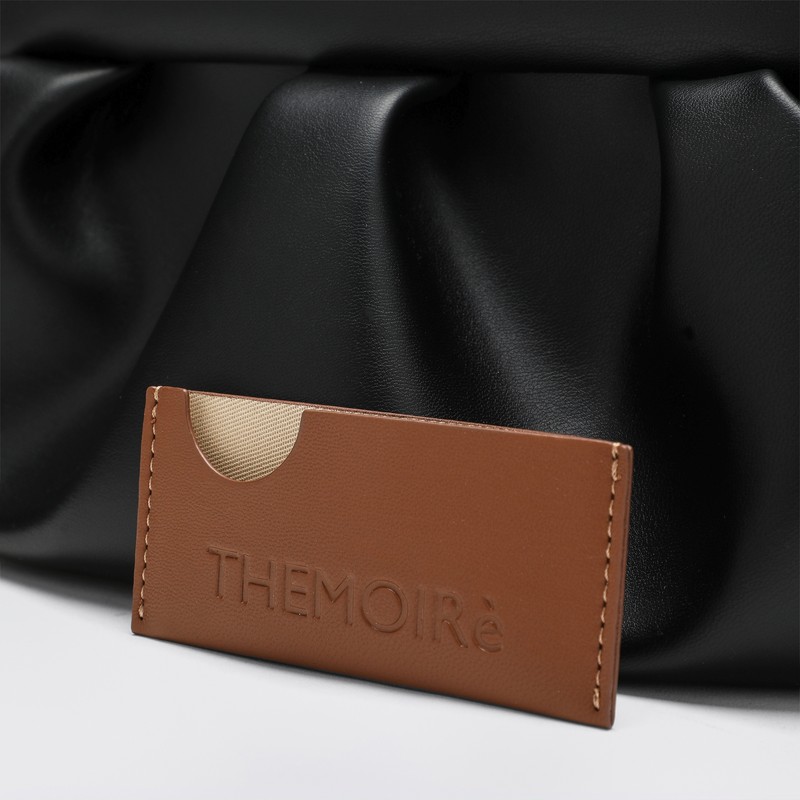 Themoirè Large Emera Clutch Black In Black
