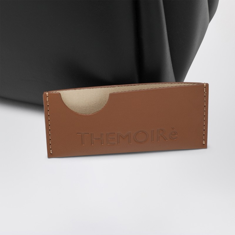 Themoirè Structured Shoulder Bag Metal Hardware In Black