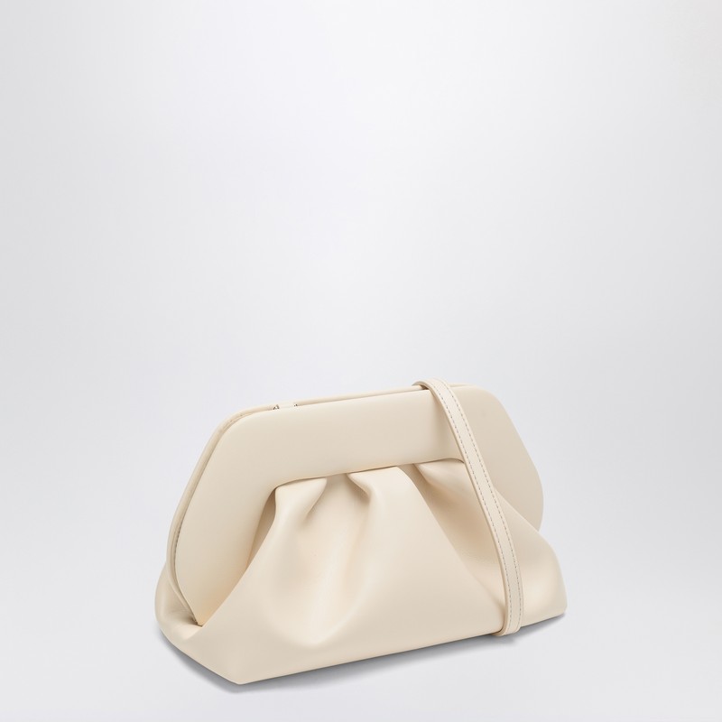 Themoirè Tia Faux Leather Clutch In Neutral