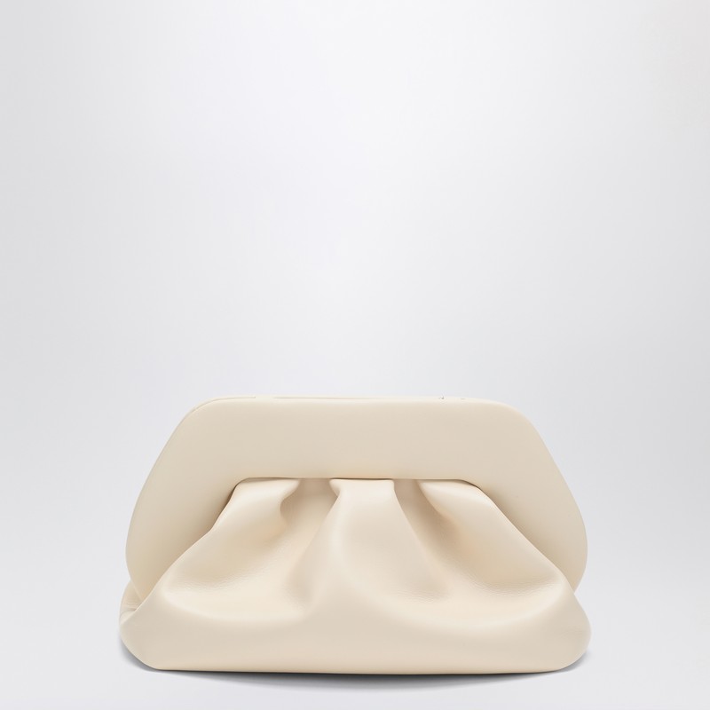 Themoirè Tia Faux Leather Clutch In Neutral