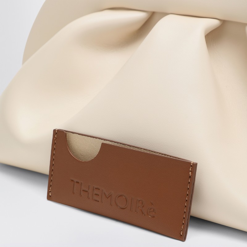 Themoirè Tia Faux Leather Clutch In Neutral