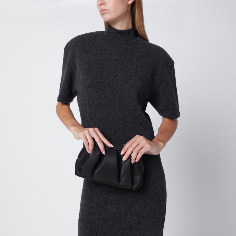 Themoirè Black Afrodite Clutch In Vegan Leather In Black