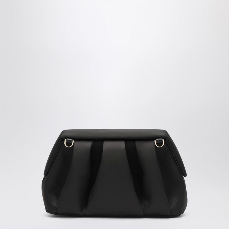 Themoirè Black Afrodite Clutch In Vegan Leather In Black