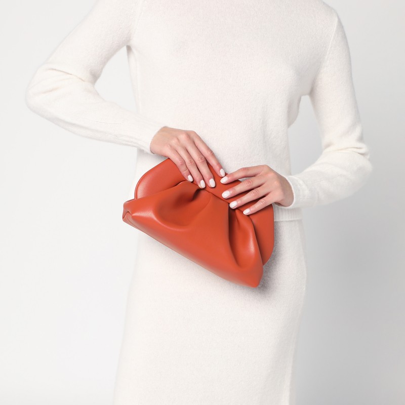 Themoirè Clutch Emera Orange In Orange