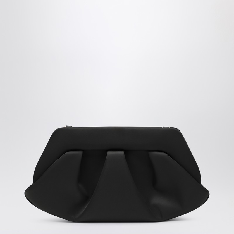 Themoirè Clutch Emera Black In Satin In Black