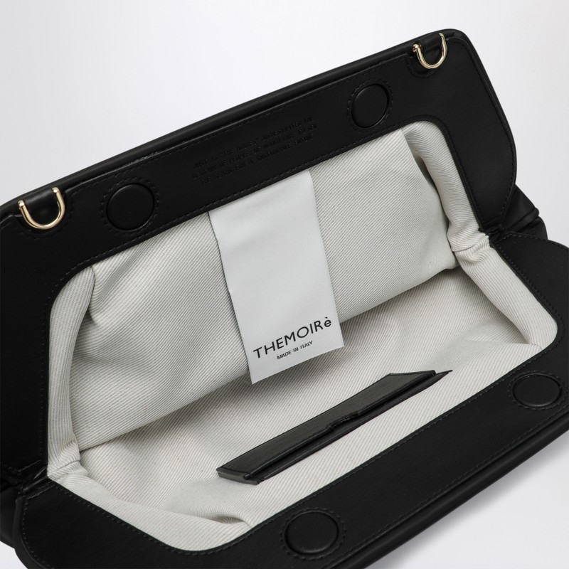 Themoirè Clutch Emera Black In Satin In Black