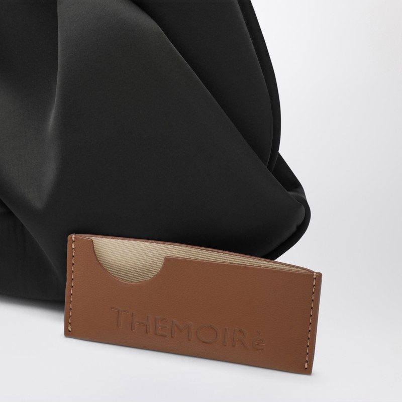 Themoirè Clutch Emera Black In Satin In Black