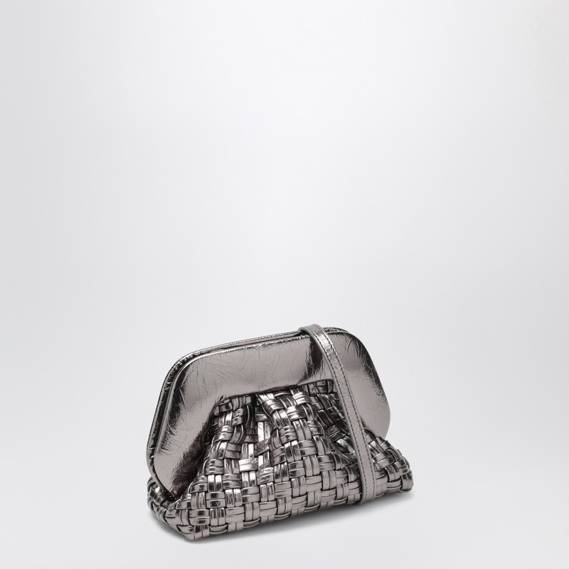 Themoirè Silver Braided Clutch Gear In Silver