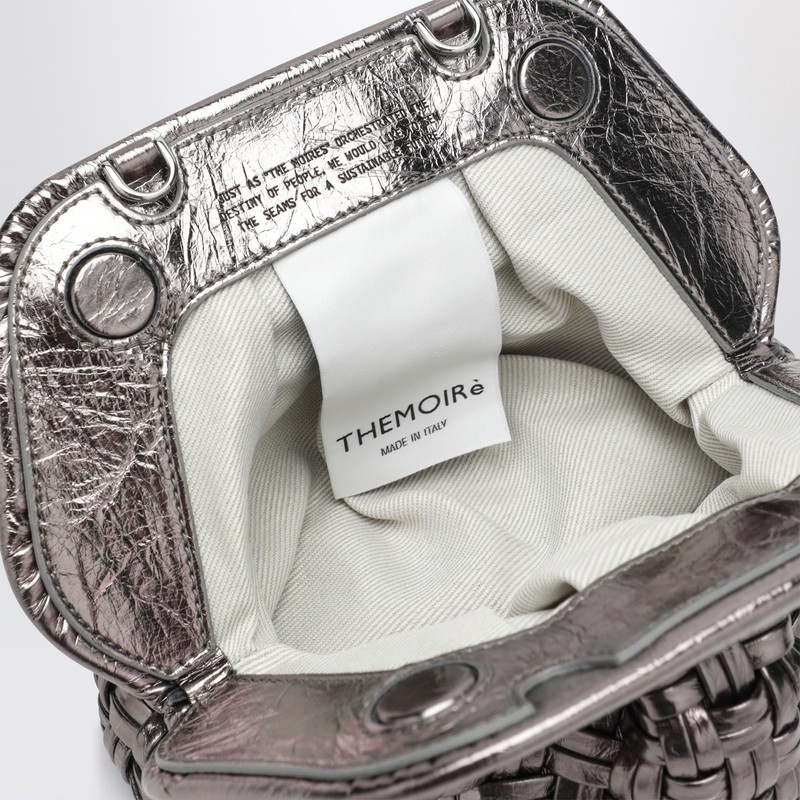 Themoirè Silver Braided Clutch Gear In Silver