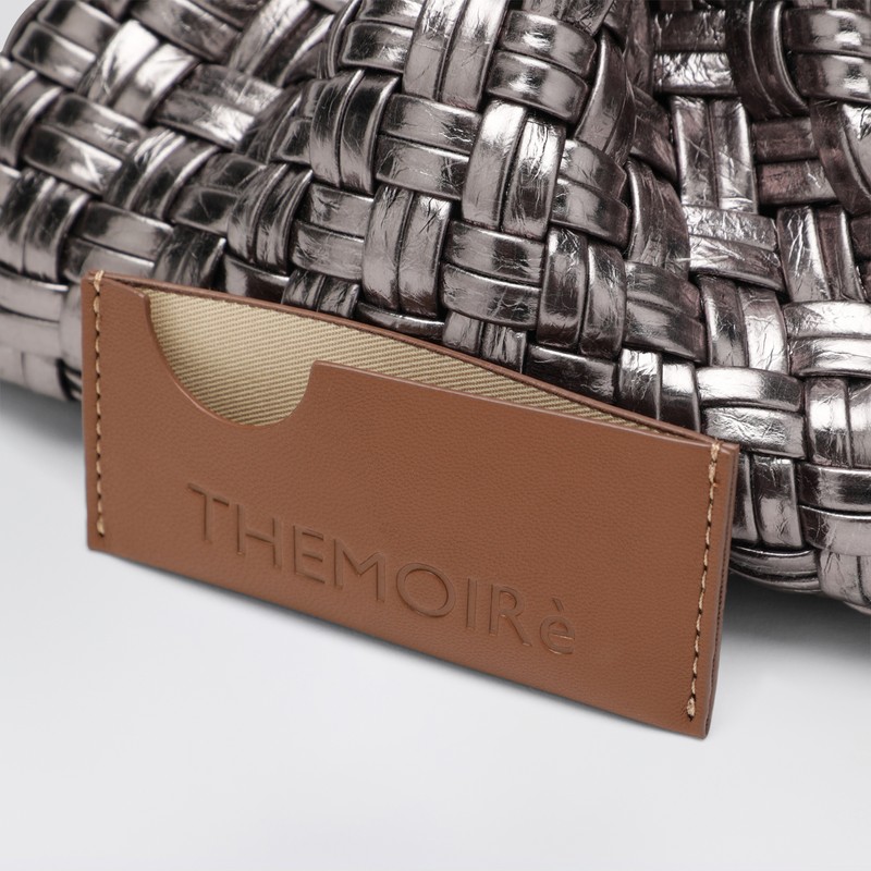Themoirè Silver Braided Clutch Gear In Silver