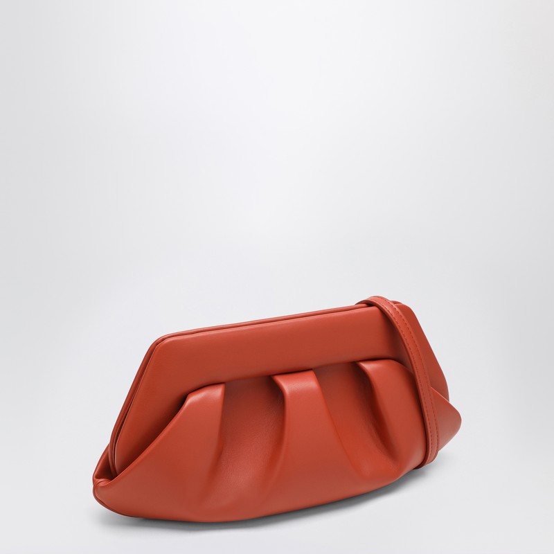 Themoirè Tia Orange Clutch In Red