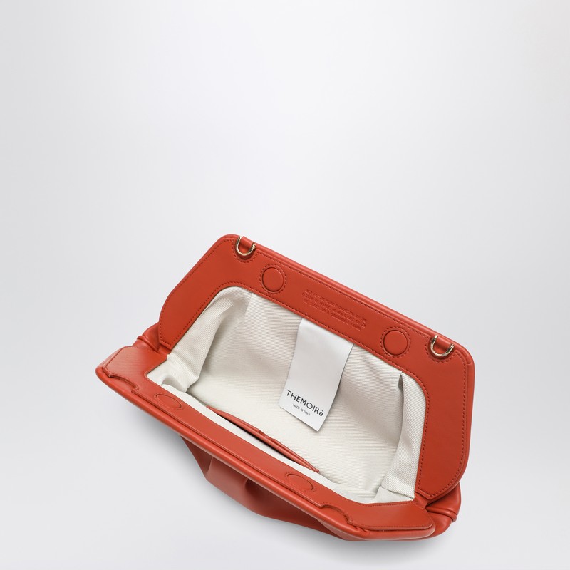 Themoirè Tia Orange Clutch In Red