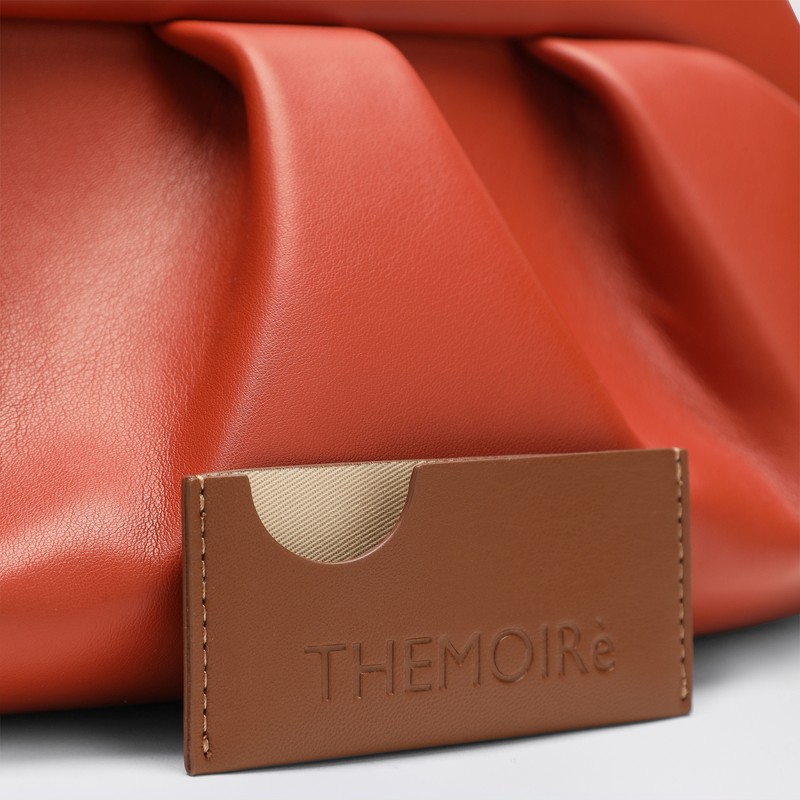 Themoirè Tia Orange Clutch In Red