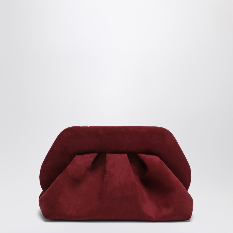 Tia clutch plum suede effect