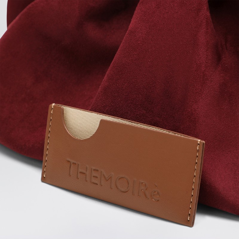Themoirè Tia Clutch Plum Suede Effect In Burgundy