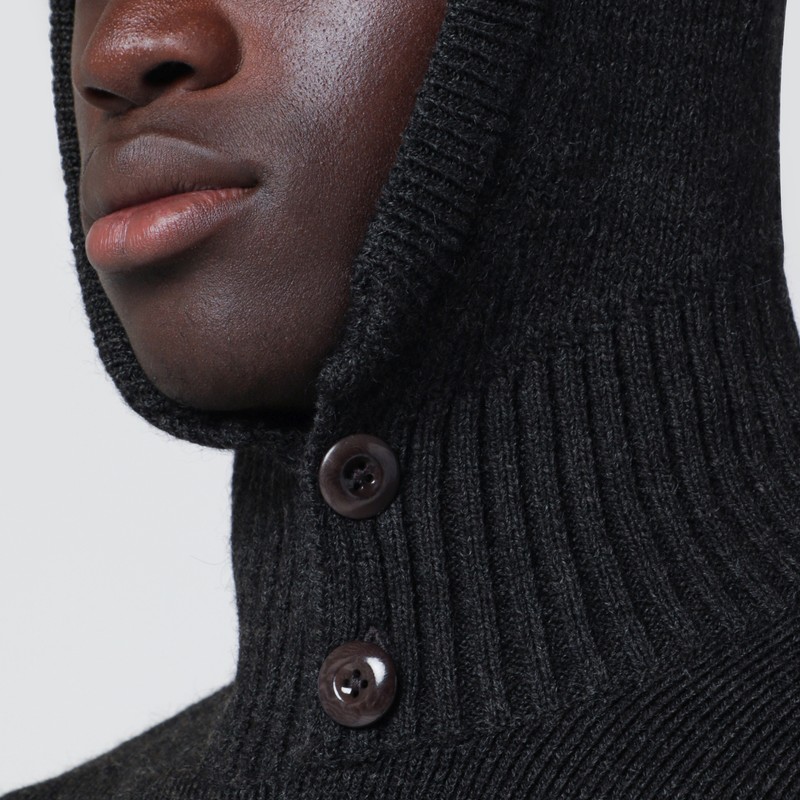 Lemaire Brown Hooded Sweater In Brown
