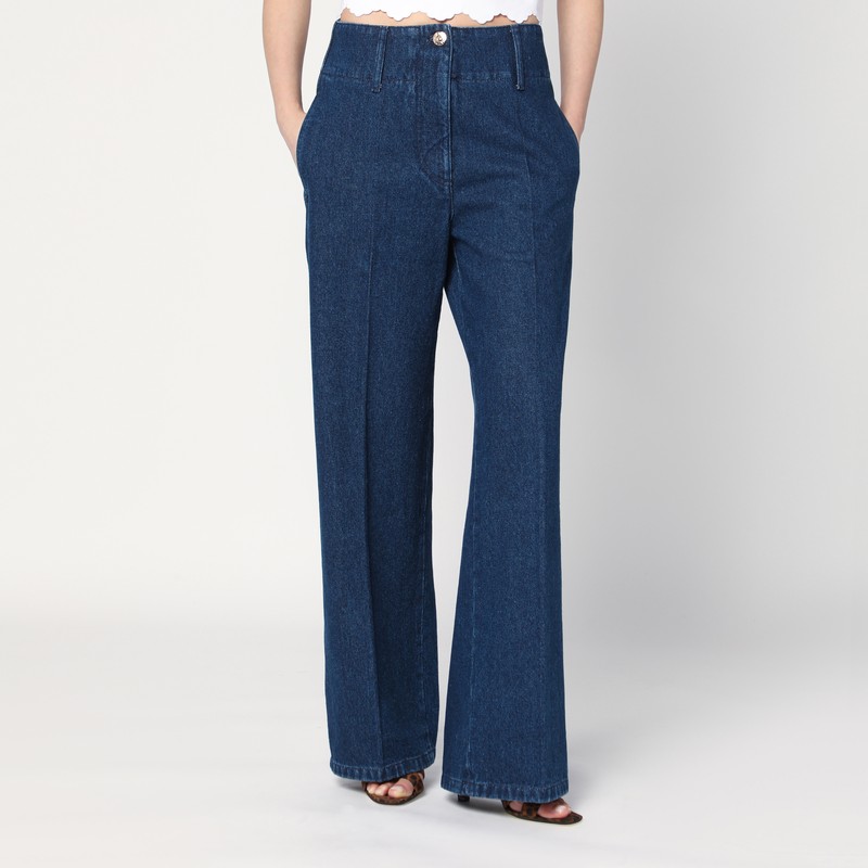 Wide-leg ink blue jeans in denim - Patou - Modalova