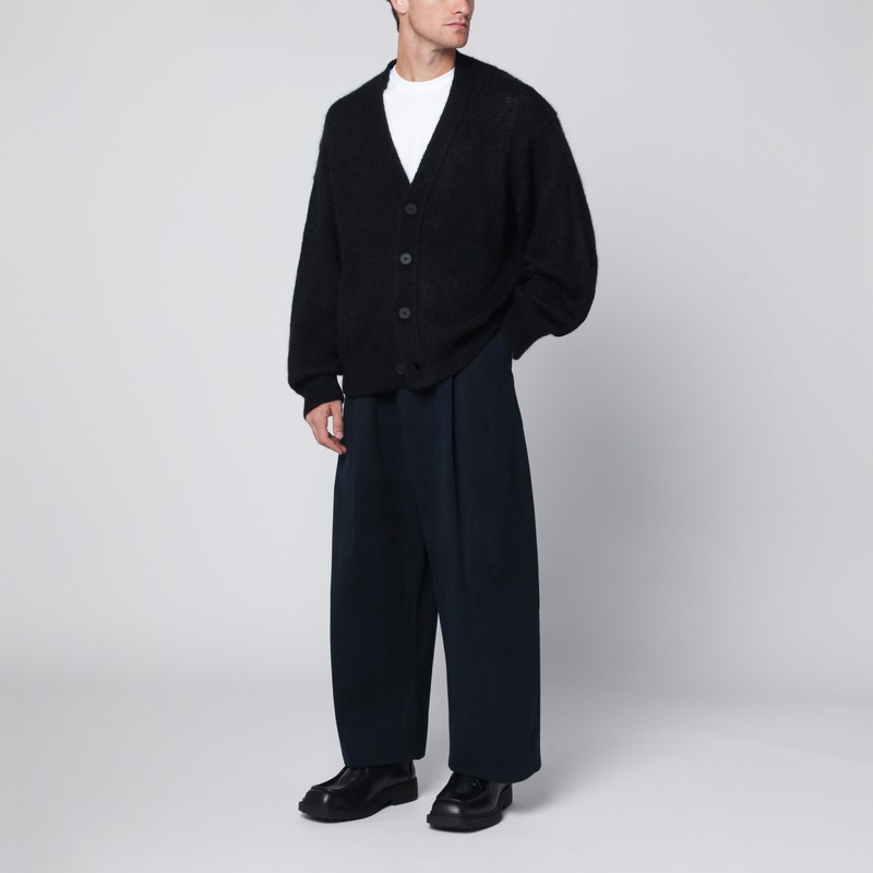 Studio Nicholson Trey Sn-1498 Cardigan In Black Polyamide In Black