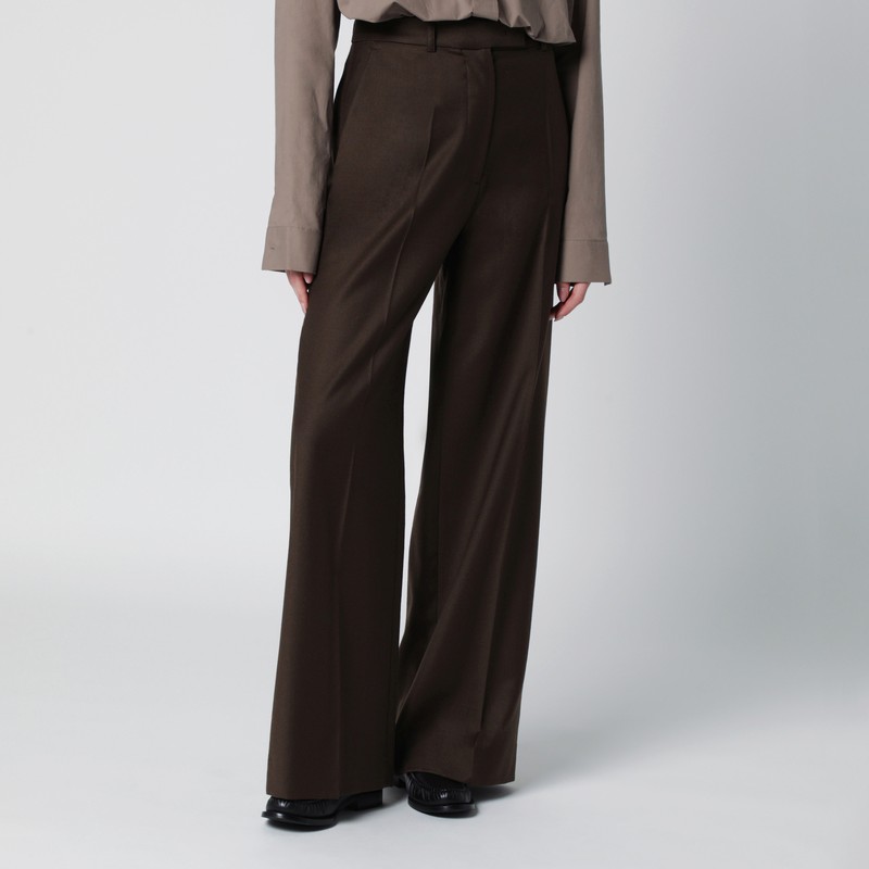 Brown Brickell flannel trousers