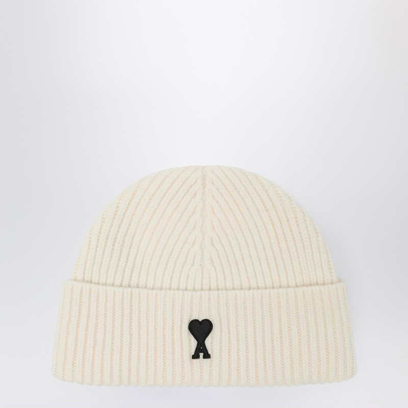 White wool Ami De Coeur beanie