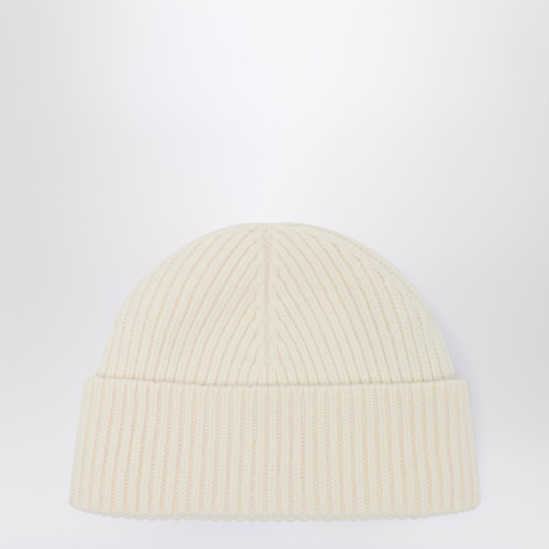 Ami Alexandre Mattiussi White Wool Ami De Coeur Beanie In White