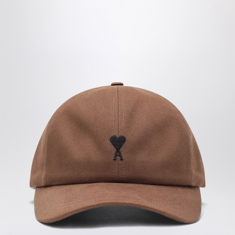 Ami Alexandre Mattiussi Ami Paris Ami De Coeur Hazelnut Baseball Cap Men In Brown