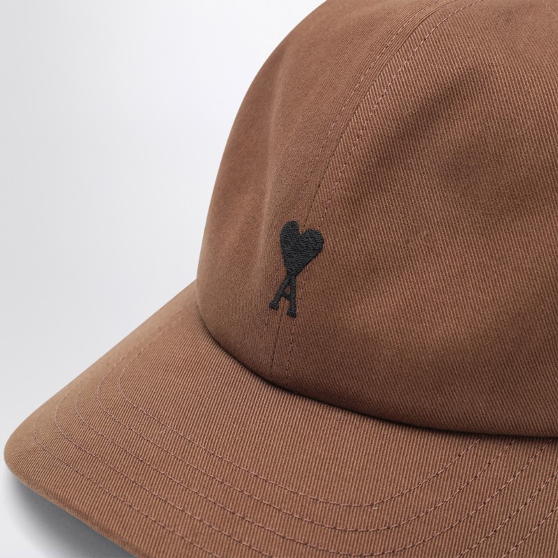 Ami Alexandre Mattiussi Ami Paris Ami De Coeur Hazelnut Baseball Cap Men In Brown