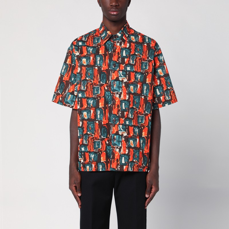 Multicoloured cotton print shirt