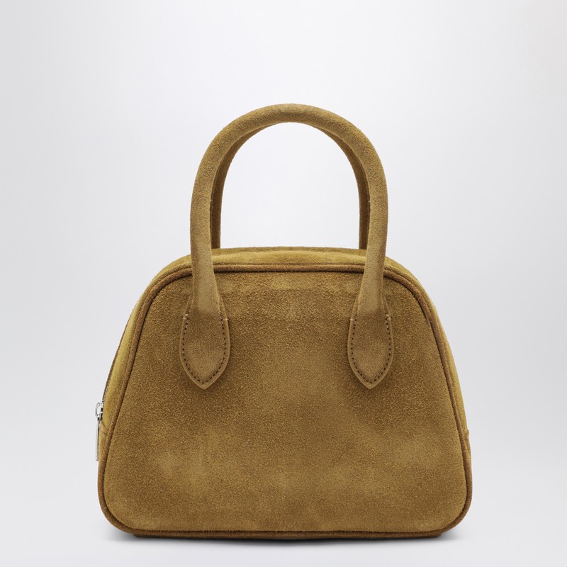 Dunst Structured Suede Mini Bag With Top Handles In Brown