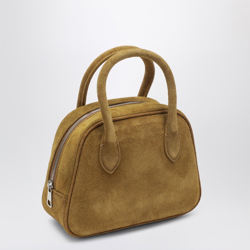Dunst Structured Suede Mini Bag With Top Handles In Brown