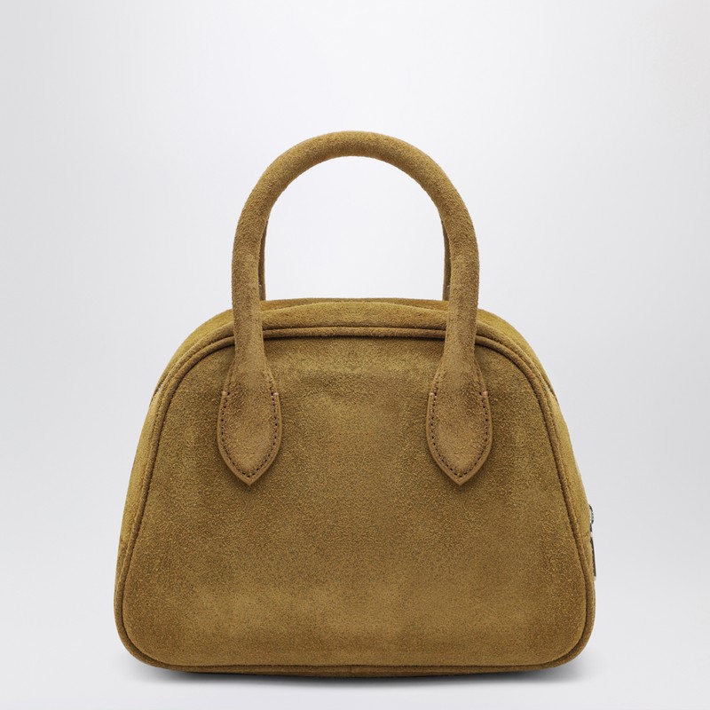 Dunst Structured Suede Mini Bag With Top Handles In Brown