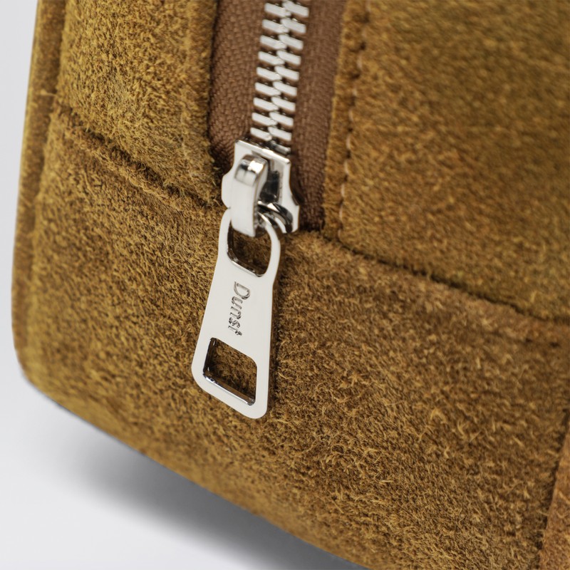 Dunst Structured Suede Mini Bag With Top Handles In Brown