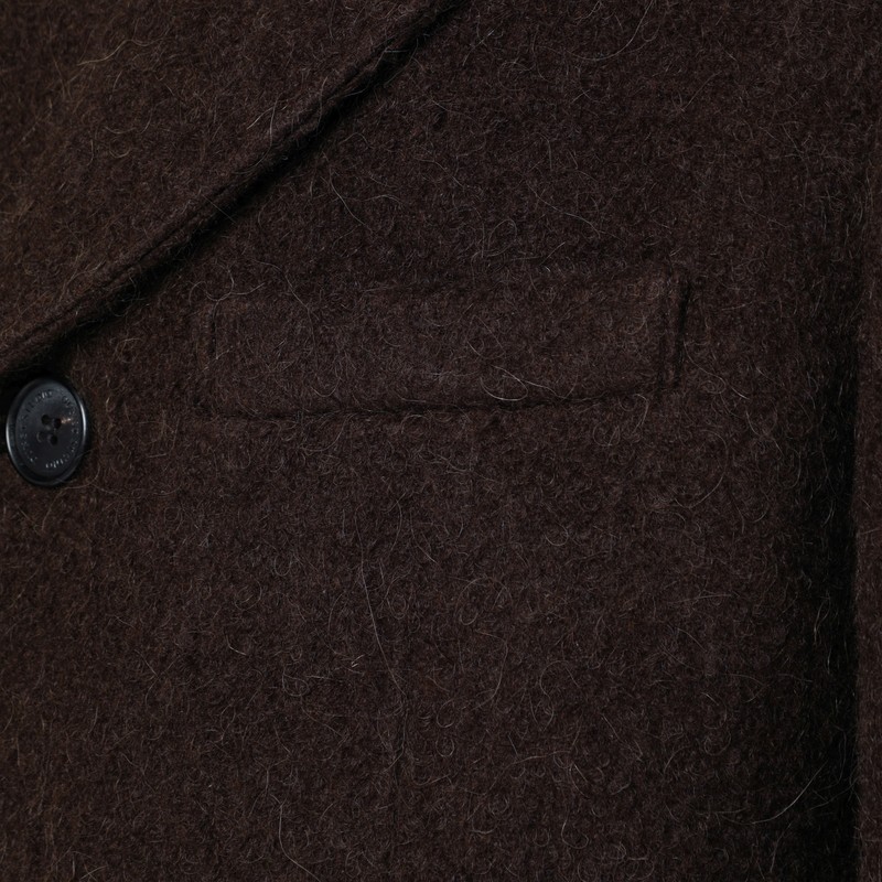 Dunst Brown Single-breasted Wool-blend Coat In Brown