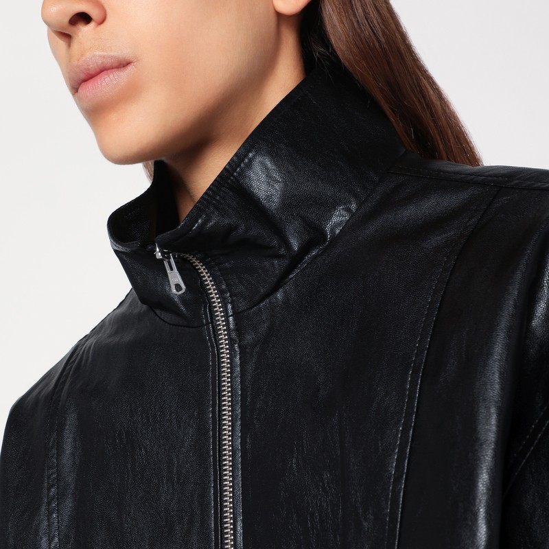 Dunst Black Faux Leather Zip Jacket In Black