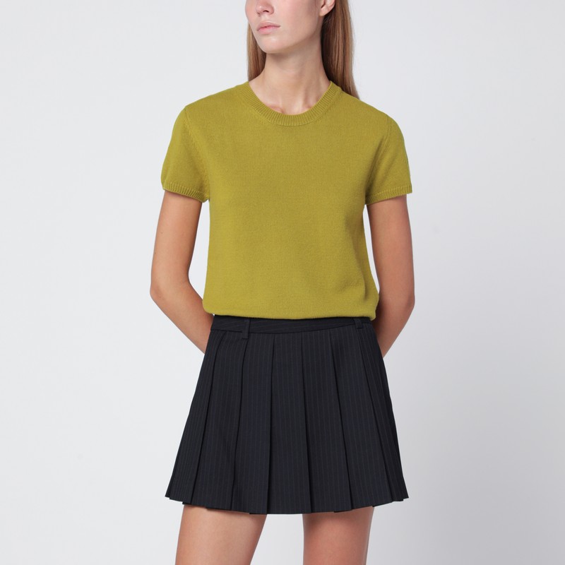 Olive green wool blend jumper