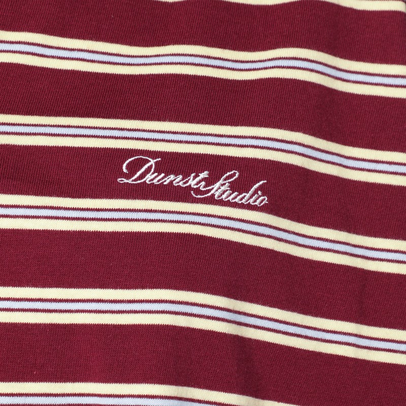 Dunst Bordeaux Sweater With All-over Striped Motif And Front Logo In Cotton Woman In Red
